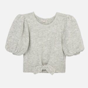 NWT Habitual Kids Girl's Exaggerated Sleeve Sweater, Gray SZ 10